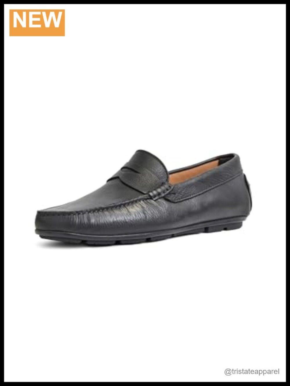 Italian Leather Water-Resistant Pull-On Loafers for Business Casual
